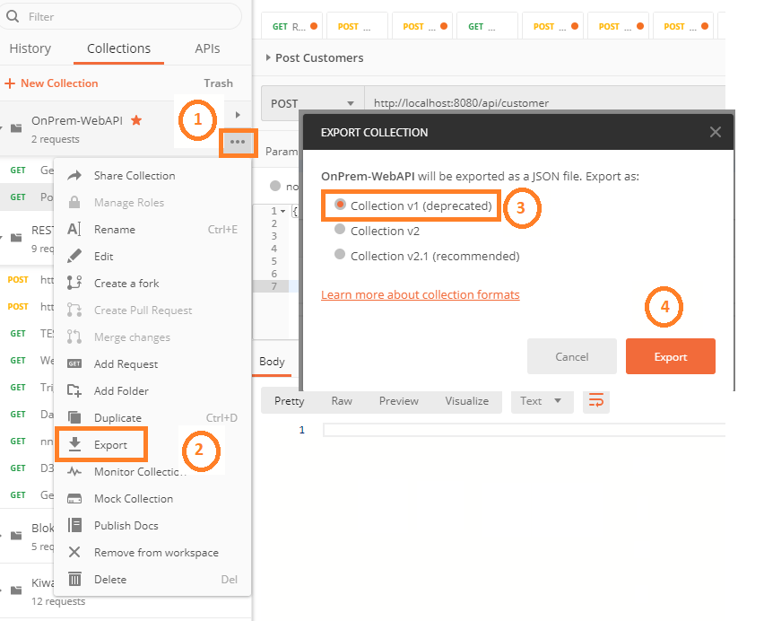 Azure Gateway LogicApp: Showing the response from onPrem web service: Create Postman collection