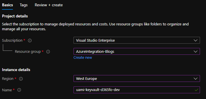 create user assigned azure managed identity