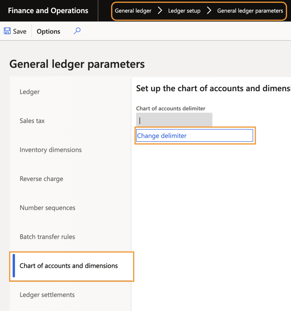 Change the Financial Dimension Delimiter