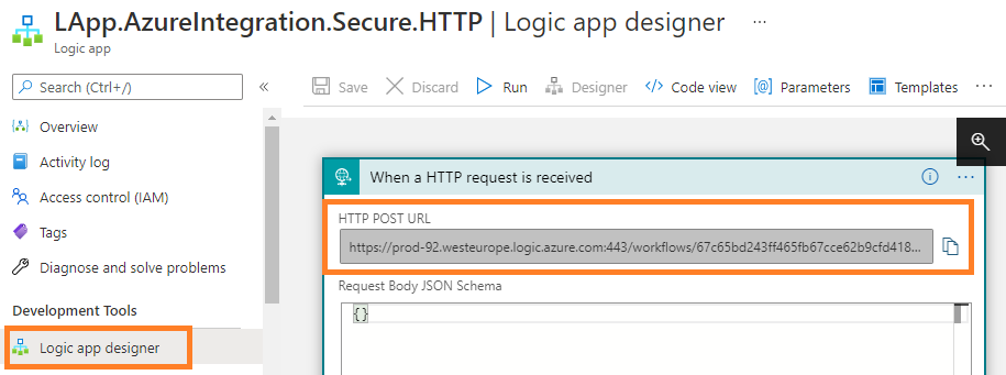 secure logic app HTTP trigger endpoints Copy URL of the Logic App