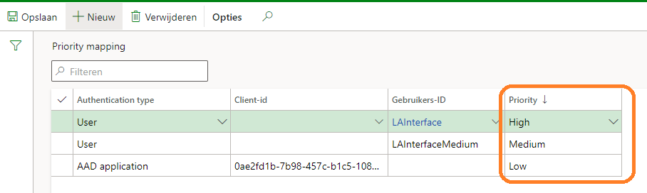 Set Throttling priority mapping for integrations